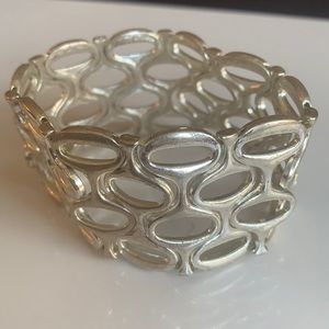 Silver Open-Link Stretch Bracelet - Women's Fashion Bracelet